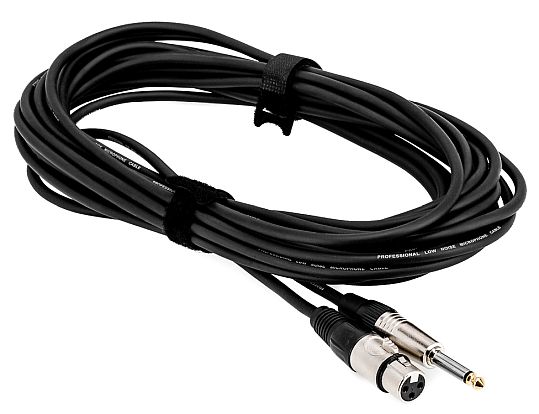 Kabel mikrofonowy JACK 6.3mm XLR 15m bez etykiety